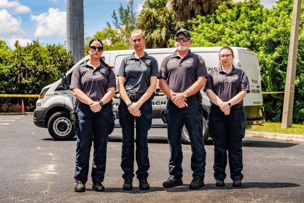 Photo of crime scene investigators